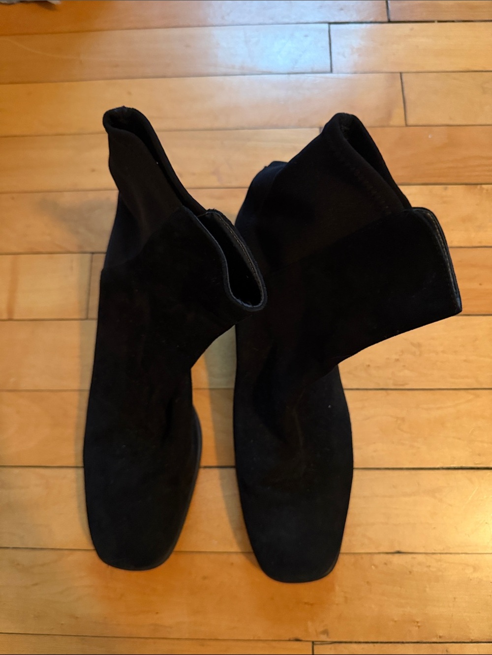 Stuart Weitzman Black Suede Ankle Booties